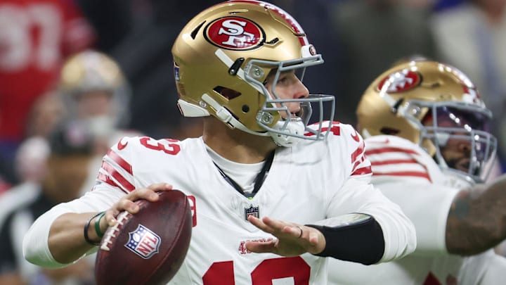 San Francisco 49ers quarterback Brock Purdy faces the Chicago Bears in Week 17. San Francisco 49ers quarterback Brock Purdy faces the Chicago Bears in Week 17.