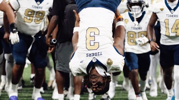 Douglas County's defense was swarming as the Tigers held a talented North Gwinnet offense out of the end zone in the second half to pick up a win in their season opener on Saturday, Aug. 16, 2025 at Mercedes-Benz Stadium in Atlanta.