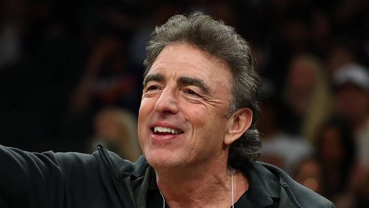Former Boston Celtics owner Wyc Grousbeck celebrates