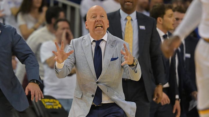 Jan 31, 2026; Los Angeles, California, USA; UCLA Bruins head coach Mick Cronin reacts on the bench in the second half against the Indiana Hoosiers at Pauley Pavilion presented by Wescom Financial. Mandatory Credit: Jayne Kamin-Oncea-Imagn Images Jan 31, 2026; Los Angeles, California, USA; UCLA Bruins head coach Mick Cronin reacts on the bench in the second half against the Indiana Hoosiers at Pauley Pavilion presented by Wescom Financial. Mandatory Credit: Jayne Kamin-Oncea-Imagn Images