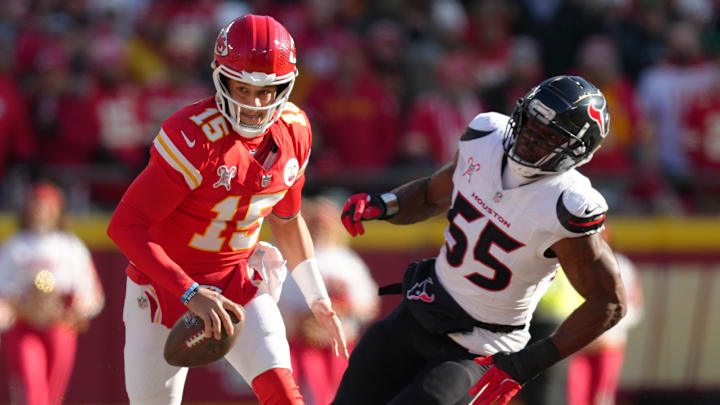 Patrick Mahomes is a true magician in the pocket, but is he prepared to evade the pressure provided by Danielle Hunter and the Houston Texans defense? Patrick Mahomes is a true magician in the pocket, but is he prepared to evade the pressure provided by Danielle Hunter and the Houston Texans defense?