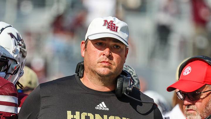 Mississippi State Bulldogs coach Jeff Lebby looks on against the Georgia Bulldogs during the second half at Davis Wade Stadium at Scott Field. Mississippi State Bulldogs coach Jeff Lebby looks on against the Georgia Bulldogs during the second half at Davis Wade Stadium at Scott Field.