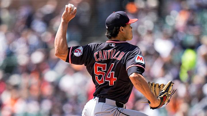 Cleveland Guardians pitcher Joey Cantillo (54) throws against Detroit Tigers during the first inning at Comerica Park in Detroit on Thursday, May 21, 2026. Cleveland Guardians pitcher Joey Cantillo (54) throws against Detroit Tigers during the first inning at Comerica Park in Detroit on Thursday, May 21, 2026.