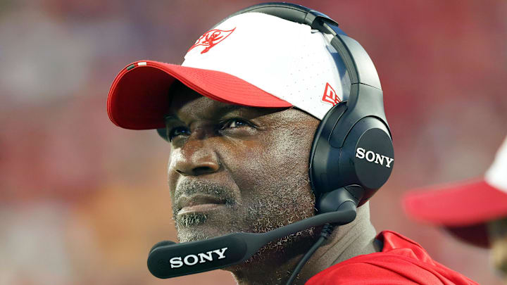 Aug 9, 2025; Tampa, Florida, USA; Tampa Bay Buccaneers head coach Todd Bowles looks on against the Tennessee Titans during the first half at Raymond James Stadium. Mandatory Credit: Kim Klement Neitzel-Imagn Images Aug 9, 2025; Tampa, Florida, USA; Tampa Bay Buccaneers head coach Todd Bowles looks on against the Tennessee Titans during the first half at Raymond James Stadium. Mandatory Credit: Kim Klement Neitzel-Imagn Images