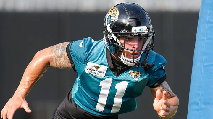 Jul 23, 2025; Jacksonville, FL, USA; Jacksonville Jaguars wide receiver Parker Washington (11) participates in training camp at Miller Electric Center. Mandatory Credit: Nathan Ray Seebeck-Imagn Images Jul 23, 2025; Jacksonville, FL, USA; Jacksonville Jaguars wide receiver Parker Washington (11) participates in training camp at Miller Electric Center. Mandatory Credit: Nathan Ray Seebeck-Imagn Images