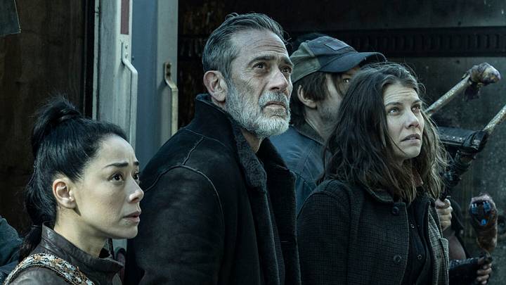 Aimee Garcia as Renata, Jeffrey Dean Morgan as Negan, Lauren Cohan as Maggie in The Walking Dead: Dead City Season 3, Episode 5