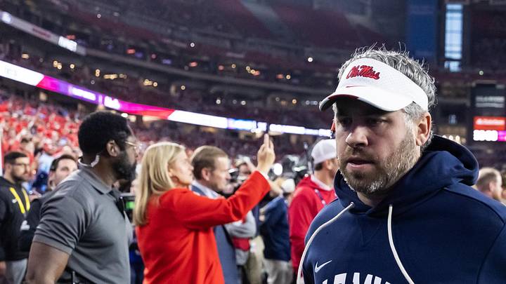 Ole Miss Rebels coach Pete Golding against the Miami Hurricanes during the 2026 Fiesta Bowl and semifinal game of the College Football Playoff at State Farm Stadium.