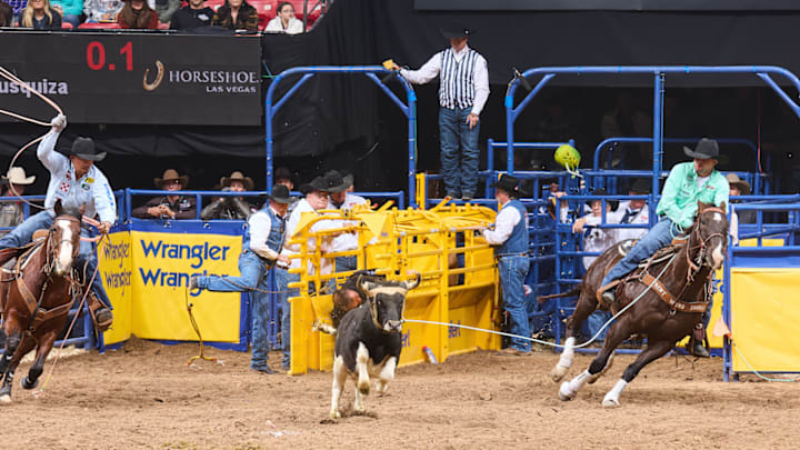 Dustin Egusquiza and Levi Lord at the 2023 NFR