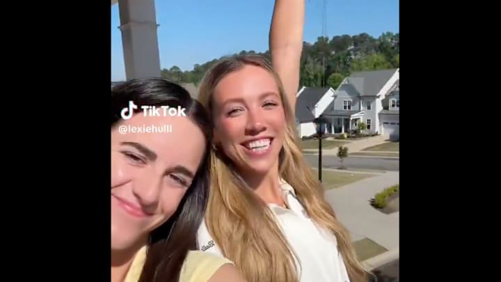 Caitlin Clark joined her Fever teammate Lexie Hull in a TikTok to announce Hull’s future announcement with Indiana.