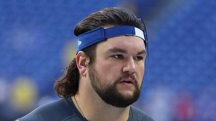 Former Indianapolis Colts guard Quenton Nelson practices