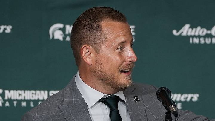 Dan Bartholomae, the new Michigan State University Director of Athletics and Vice President speaks during a special press conference in front of the Spartan Community, Wednesday, Aug. 19, 2026, at the Breslin Center in East Lansing. Dan Bartholomae, the new Michigan State University Director of Athletics and Vice President speaks during a special press conference in front of the Spartan Community, Wednesday, Aug. 19, 2026, at the Breslin Center in East Lansing.