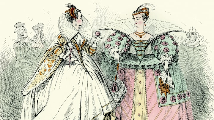 French ladies wearing the fashion 16th Century