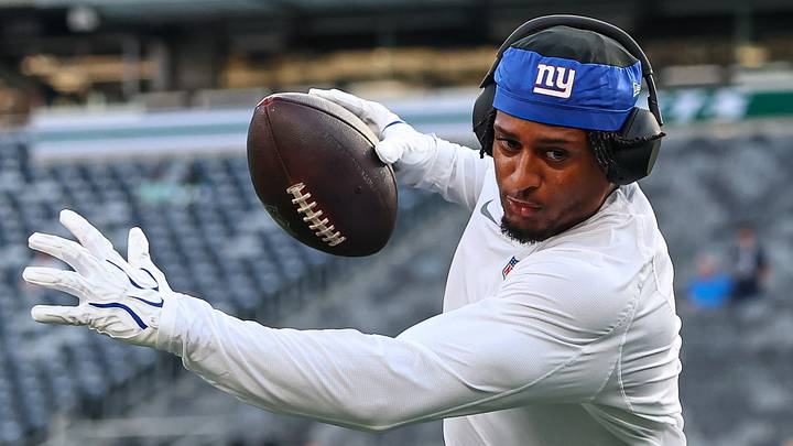 New York Giants tight end Theo Johnson New York Giants tight end Theo Johnson