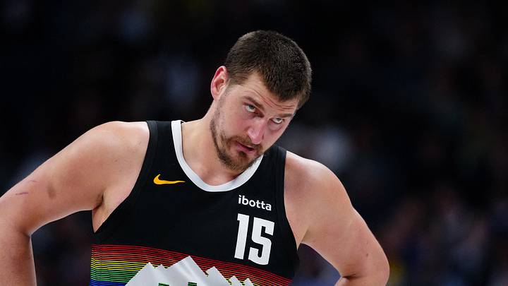 Mar 6, 2026; Denver, Colorado, USA; Denver Nuggets center Nikola Jokic (15) during the second quarter against the New York Knicks at Ball Arena. Mandatory Credit: Ron Chenoy-Imagn Images Mar 6, 2026; Denver, Colorado, USA; Denver Nuggets center Nikola Jokic (15) during the second quarter against the New York Knicks at Ball Arena. Mandatory Credit: Ron Chenoy-Imagn Images