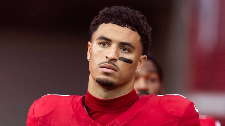 Nov 23, 2025; Glendale, Arizona, USA; Arizona Cardinals wide receiver Michael Wilson (14) against the Jacksonville Jaguars at State Farm Stadium. Mandatory Credit: Mark J. Rebilas-Imagn Images