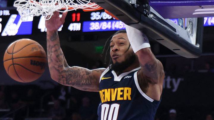 Oct 6, 2026; Salt Lake City, Utah, USA; Denver Nuggets forward Cam Whitmore (00) dunks the ball against the Utah Jazz during the second half at Delta Center. Mandatory Credit: Rob Gray-Imagn Images Oct 6, 2026; Salt Lake City, Utah, USA; Denver Nuggets forward Cam Whitmore (00) dunks the ball against the Utah Jazz during the second half at Delta Center. Mandatory Credit: Rob Gray-Imagn Images