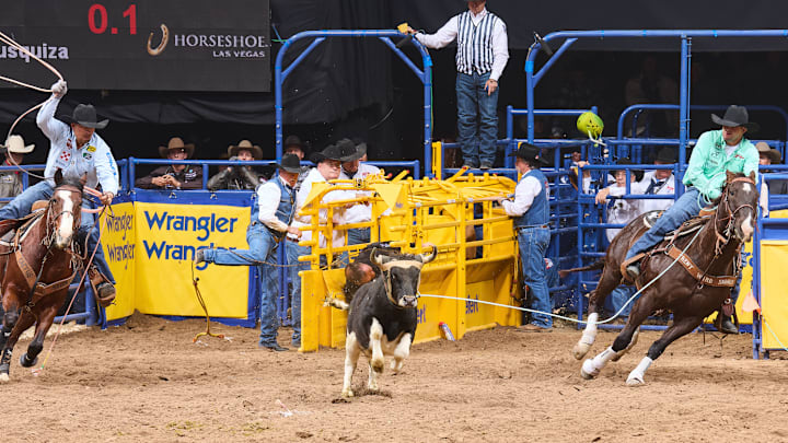 Dustin Egusquiza and Levi Lord at the 2023 NFR