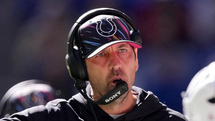 Indianapolis Colts head coach Shane Steichen reacts on the sideline