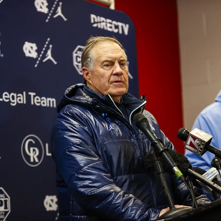 North Carolina Tar Heels head coach Bill Belichick North Carolina Tar Heels head coach Bill Belichick