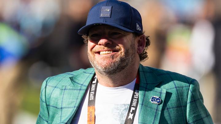 Seattle Seahawks general manager John Schneider looks on before Super Bowl LX against the New England Patriots. Seattle Seahawks general manager John Schneider looks on before Super Bowl LX against the New England Patriots.