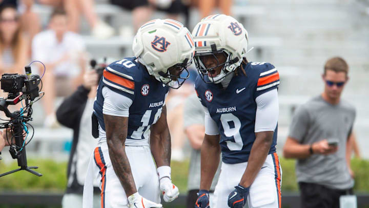 Auburn freshmen Duke Smith (10) and DeShawn Spencer (9) each had big performances during A-Day.