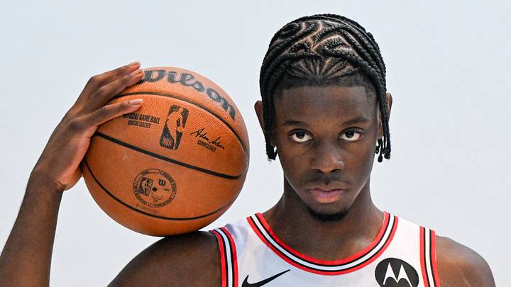 Sep 28, 2026; Chiacgo, Il, USA; Chicago Bulls forward Caleb Wilson (8) poses during media day. Mandatory Credit: Matt Marton-Imagn Images Sep 28, 2026; Chiacgo, Il, USA; Chicago Bulls forward Caleb Wilson (8) poses during media day. Mandatory Credit: Matt Marton-Imagn Images
