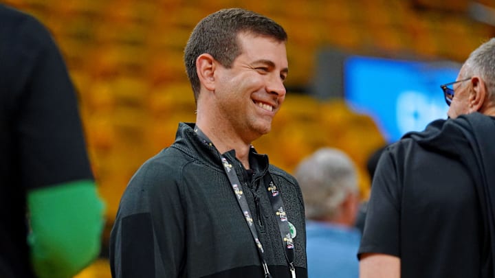 Boston Celtics president of basketball operations Brad Stevens before the 2022 NBA Finals at the Chase Center. 