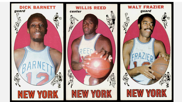 Many 1969-1970 New York Knicks legends are a part of the 1969 Topps Tall Boys set. 