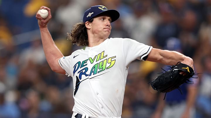 Tyler Glasnow of the Tampa Bay Rays is a trade target of the Los Angeles Dodgers