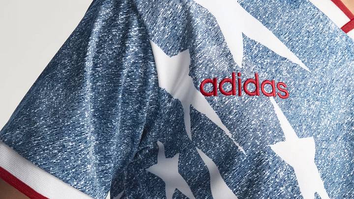 The adidas USA Denim Graphic Jersey. The adidas USA Denim Graphic Jersey.