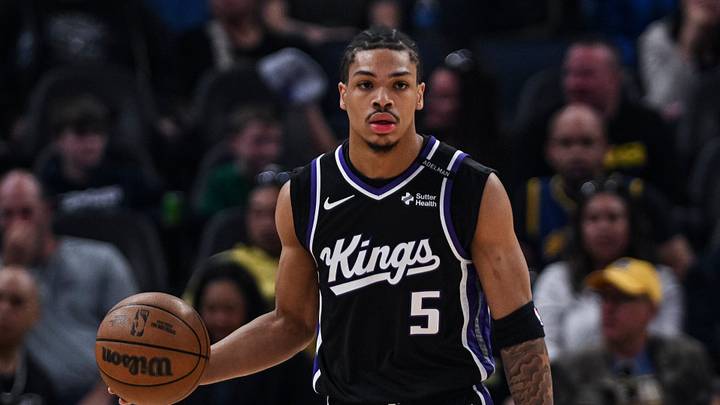 Oct 10, 2026; San Francisco, California, USA; Sacramento Kings guard Darius Acuff Jr. (5) dribbles the ball during the first quarter against the against the Golden State Warriors at Chase Center. Mandatory Credit: Justine Willard-Imagn Images Oct 10, 2026; San Francisco, California, USA; Sacramento Kings guard Darius Acuff Jr. (5) dribbles the ball during the first quarter against the against the Golden State Warriors at Chase Center. Mandatory Credit: Justine Willard-Imagn Images