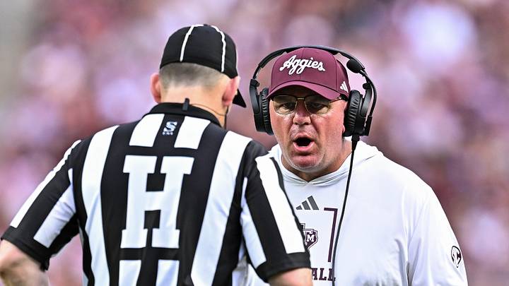 Sep 5, 2026; College Station, Texas, USA; Texas A&M Aggies head coach Mike Elko reacts during the first quarter against the Missouri State Bears at Kyle Field. Mandatory Credit: Maria Lysaker-Imagn Images Sep 5, 2026; College Station, Texas, USA; Texas A&M Aggies head coach Mike Elko reacts during the first quarter against the Missouri State Bears at Kyle Field. Mandatory Credit: Maria Lysaker-Imagn Images