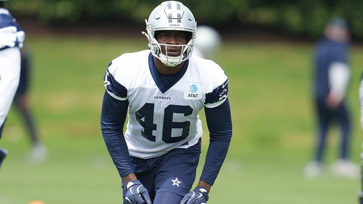 Dallas Cowboys tight end Michael Trigg goes through a drill during practice at the Ford Center at the Star Training Facility. Dallas Cowboys tight end Michael Trigg goes through a drill during practice at the Ford Center at the Star Training Facility.