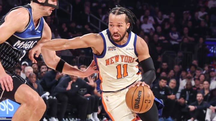 Dec 7, 2025; New York, New York, USA; New York Knicks guard Jalen Brunson (11) looks to drive past Orlando Magic forward Franz Wagner (22) in the first quarter at Madison Square Garden. Mandatory Credit: Wendell Cruz-Imagn Images Dec 7, 2025; New York, New York, USA; New York Knicks guard Jalen Brunson (11) looks to drive past Orlando Magic forward Franz Wagner (22) in the first quarter at Madison Square Garden. Mandatory Credit: Wendell Cruz-Imagn Images