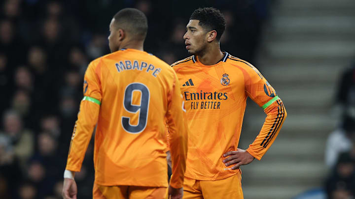Carlo Ancelotti ruled both Kylian Mbappé (left) and Jude Bellingham (right) out against Leganes.