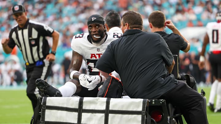 Atlanta Falcons safety DeMarcco Hellams hasn't played in the regular season due to ankle injury suffered this preseason.