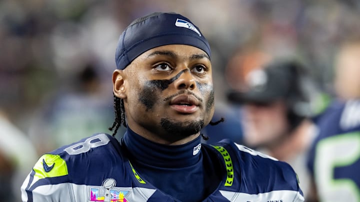 Seattle Seahawks safety Coby Bryant on the sidelines Seattle Seahawks safety Coby Bryant on the sidelines