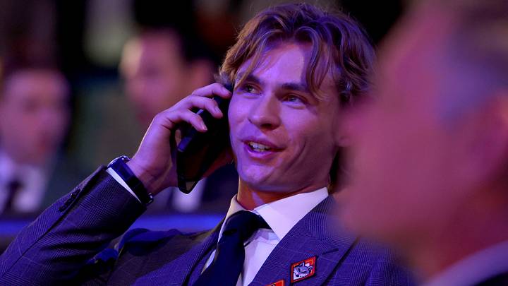 Jun 26, 2026; Buffalo, New York, USA; Gavin McKenna reacts after being selected with the first pick in the first round of the 2026 NHL Draft by the Toronto Maple Leafs at KeyBank Center. Mandatory Credit: Timothy T. Ludwig-Imagn Images Jun 26, 2026; Buffalo, New York, USA; Gavin McKenna reacts after being selected with the first pick in the first round of the 2026 NHL Draft by the Toronto Maple Leafs at KeyBank Center. Mandatory Credit: Timothy T. Ludwig-Imagn Images
