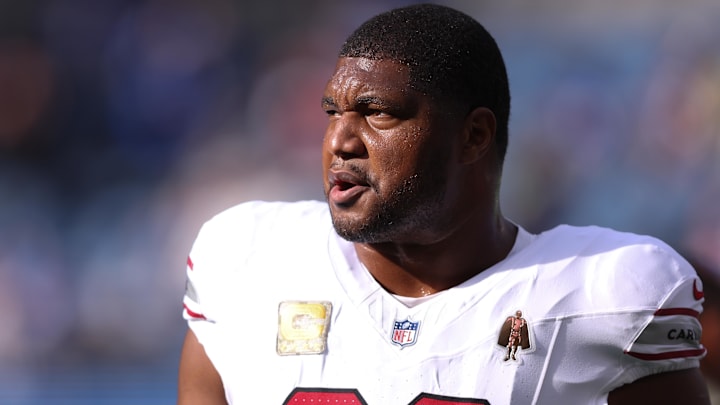 Nov 9, 2025; Seattle, Washington, USA; Arizona Cardinals defensive tackle Calais Campbell (93) looks on before the game against the Seattle Seahawks at Lumen Field. Mandatory Credit: Kevin Ng-Imagn Images