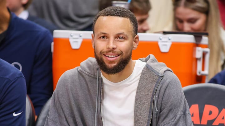 Mar 21, 2026; Atlanta, Georgia, USA; Golden State Warriors guard Stephen Curry (30). Mandatory Credit: Brett Davis-Imagn Images