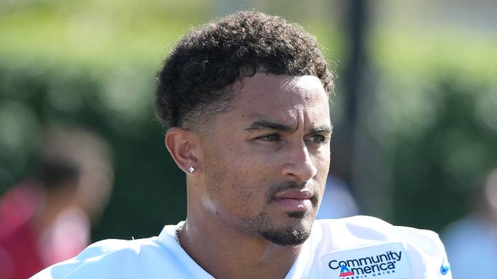 Los Angeles Rams cornerback Trent McDuffie (22) during training camp at Loyola Marymount University.