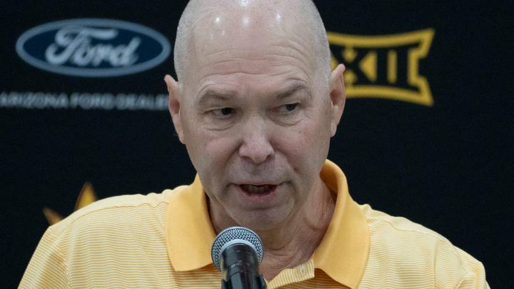 Randy Bennett answers questions during a press conference at the Weatherup Center in Tempe on May 7, 2026.