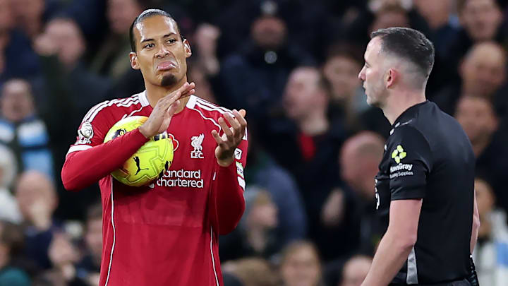 Virgil van Dijk (left) was outspoken after his goal was disallowed at the Etihad