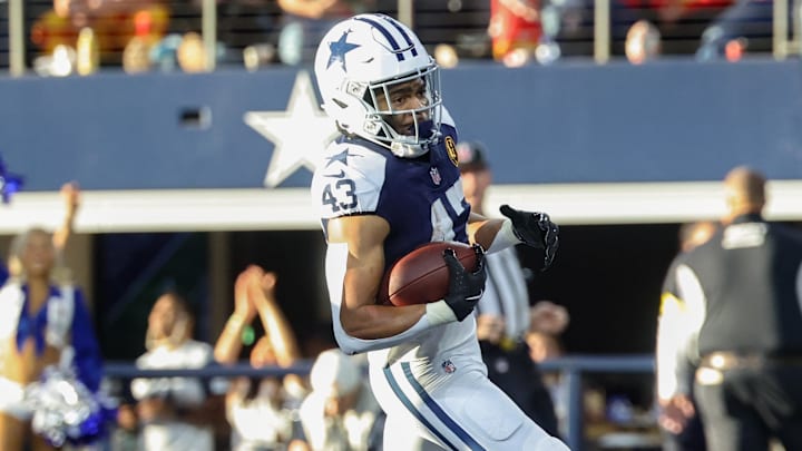 Dallas Cowboys running back Malik Davis runs for a touchdown against the Kansas City Chiefs at AT&T Stadium Dallas Cowboys running back Malik Davis runs for a touchdown against the Kansas City Chiefs at AT&T Stadium