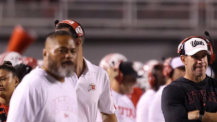 Utah Utes head coach Morgan Scalley. Utah Utes head coach Morgan Scalley.