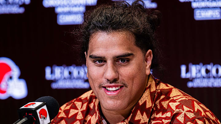 Cleveland Browns first round draft pick Spencer Fano