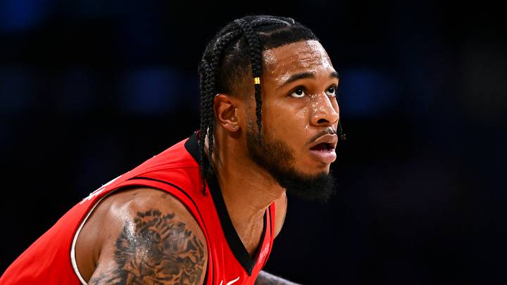 Apr 11, 2025; Los Angeles, California, USA; Houston Rockets forward Cam Whitmore (7) looks to shoot against the Los Angeles Lakers during the second half at Crypto.com Arena. Mandatory Credit: Jonathan Hui-Imagn Images