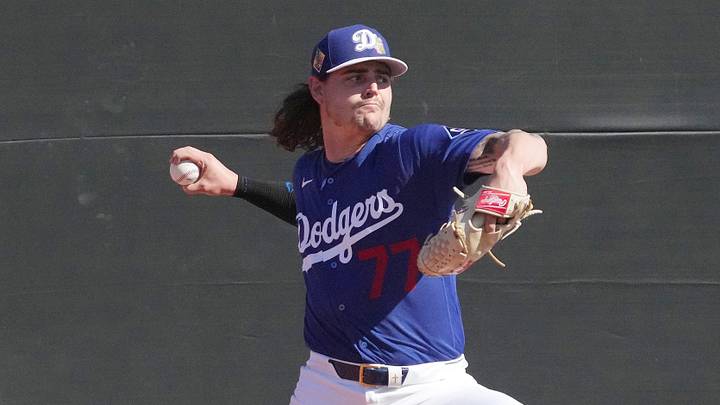 Feb 14, 2026; Glendale, AZ, USA; Los Angeles Dodgers pitcher River Ryan throws bullpen during spring training camp. Mandatory Credit: Rick Scuteri-Imagn Images Feb 14, 2026; Glendale, AZ, USA; Los Angeles Dodgers pitcher River Ryan throws bullpen during spring training camp. Mandatory Credit: Rick Scuteri-Imagn Images