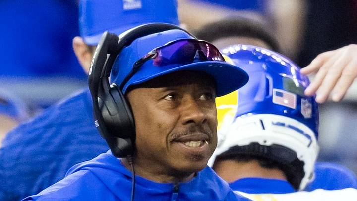 Los Angeles Rams wide receivers coach Eric Yarber. Mandatory Credit: Mark J. Rebilas-Imagn Images Los Angeles Rams wide receivers coach Eric Yarber. Mandatory Credit: Mark J. Rebilas-Imagn Images