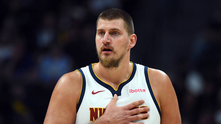 Oct 14, 2025; Denver, Colorado, USA; Denver Nuggets center Nikola Jokic (15) during the first half against the Chicago Bulls at Ball Arena. Oct 14, 2025; Denver, Colorado, USA; Denver Nuggets center Nikola Jokic (15) during the first half against the Chicago Bulls at Ball Arena.
